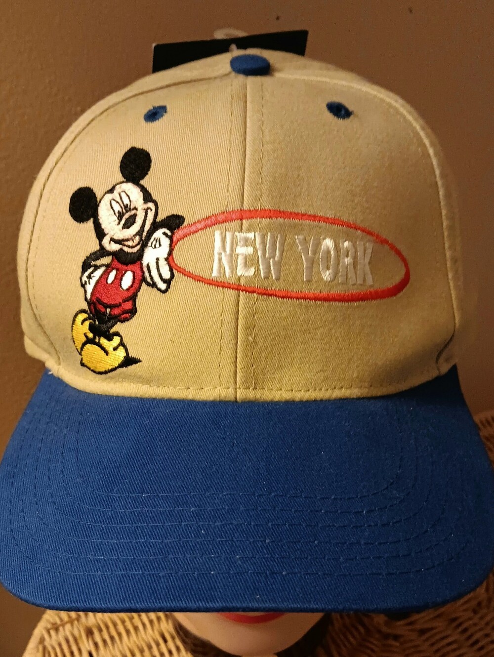 Vintage Mickey Mouse New York Baseball Cap NWT Deadstock Disney embroidered